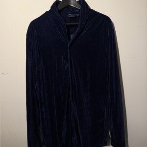 Midnight Blue Velvet shirt
